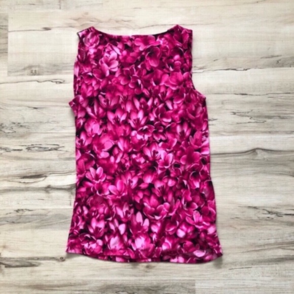 MICHAEL Michael Kors Pink Ruched Sleeveless Tank - Picture 2 of 7